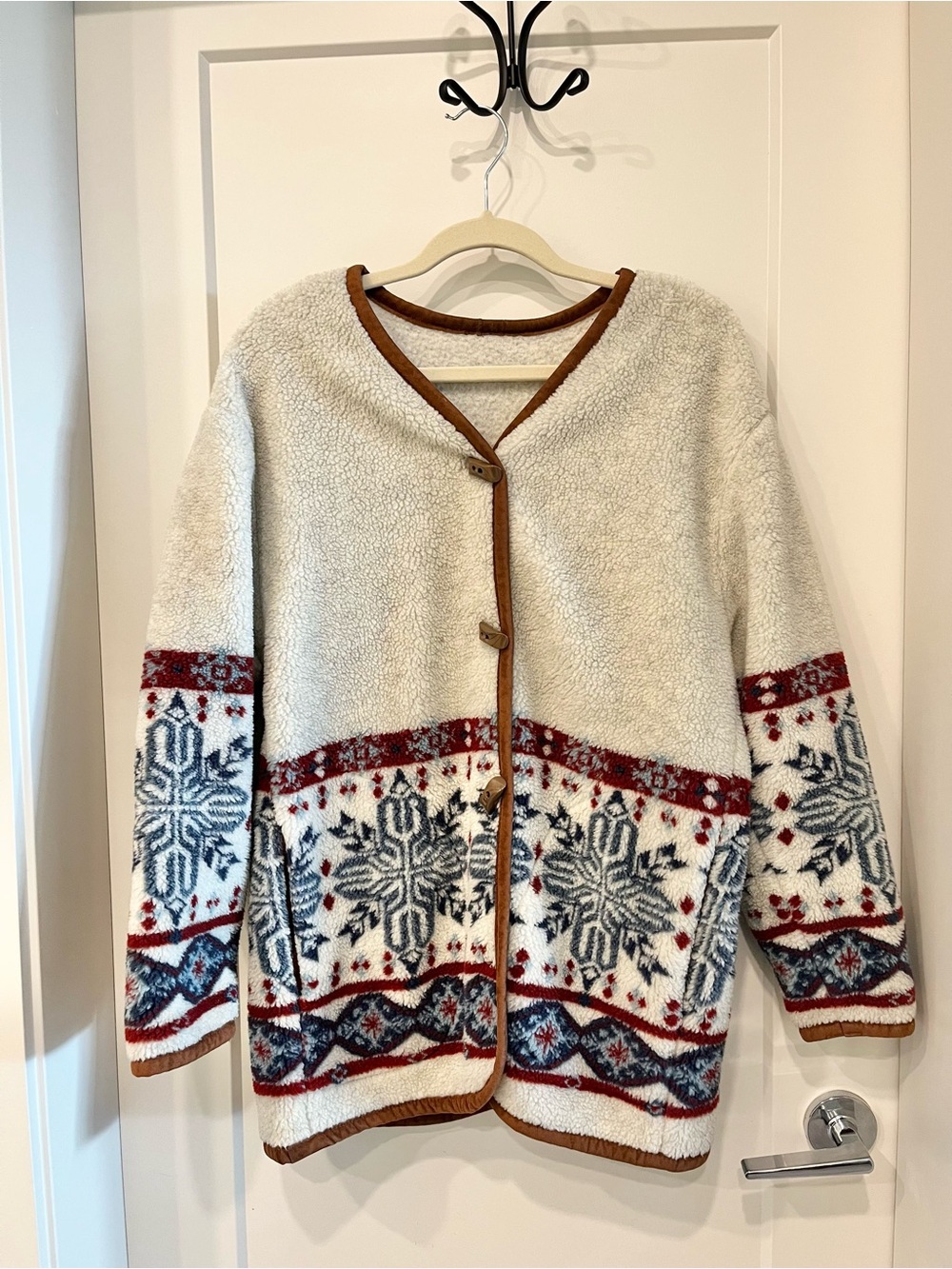 Vintage Nordic Sherpa fleece jacket